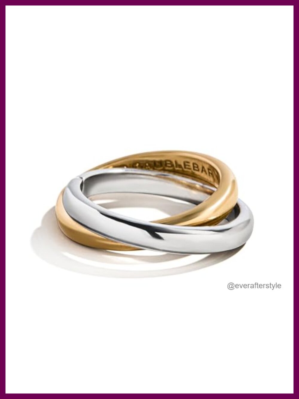 Waterproof Criss-Cross Ring Set Tarnish-Resistant Stackable Hypoallergenic